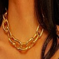 “All Occasion” Gold Plated Lg Link Chain Necklace.