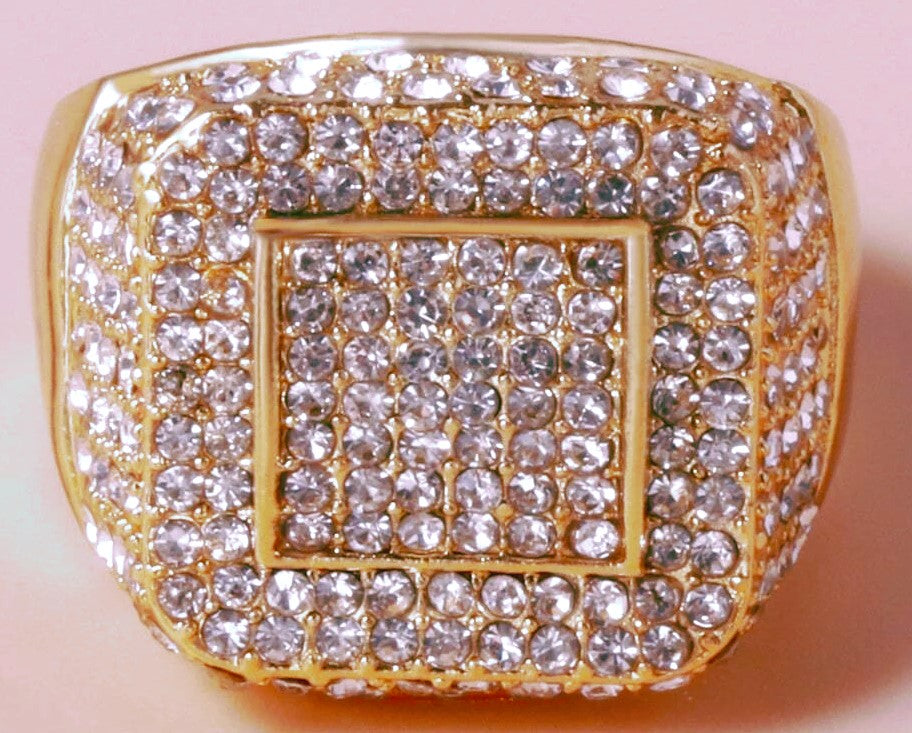 "HIGH ROLLER" Krystal & Gold Ring