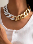 Chunky Style Gold Electroplated Chain Necklace